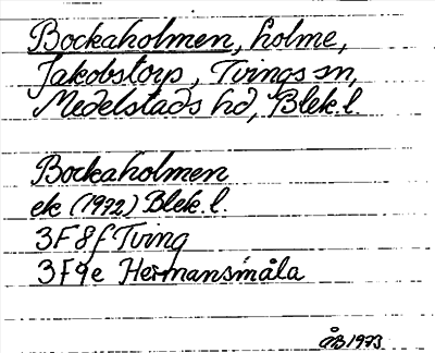 Bild på arkivkortet för arkivposten Bockaholmen