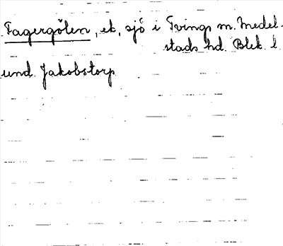 Bild på arkivkortet för arkivposten Fagergölen