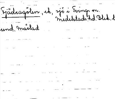 Bild på arkivkortet för arkivposten Fjädragölen