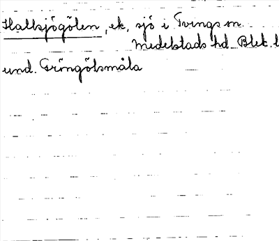 Bild på arkivkortet för arkivposten Hallsjögölen