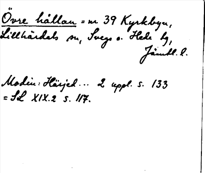 Bild på arkivkortet för arkivposten Övre hållan = 39 Kyrkbyn