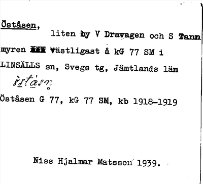 Bild på arkivkortet för arkivposten Öståsen