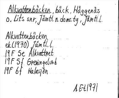 Bild på arkivkortet för arkivposten Alkvattenbäcken
