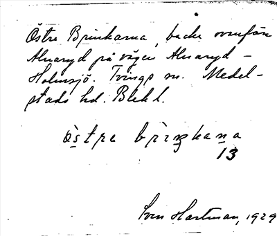 Bild på arkivkortet för arkivposten Östre Brinkarna
