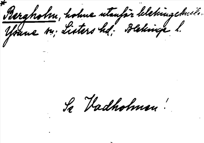 Bild på arkivkortet för arkivposten *Bergholm