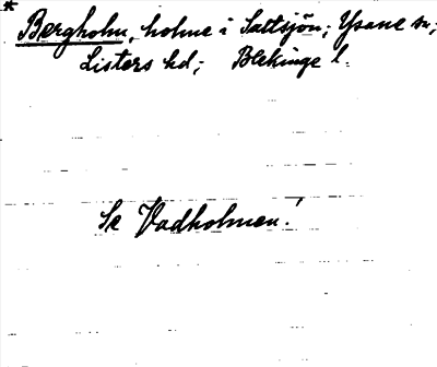 Bild på arkivkortet för arkivposten *Bergholm