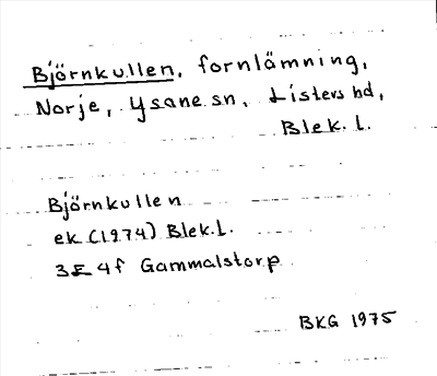 Bild på arkivkortet för arkivposten Björnkullen