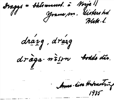 Bild på arkivkortet för arkivposten Draggs