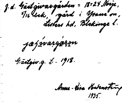 Bild på arkivkortet för arkivposten F.d. Gästgivargården