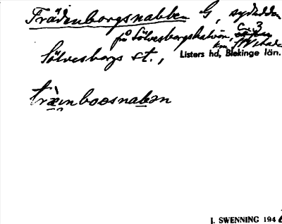 Bild på arkivkortet för arkivposten Frädenborgsnabben
