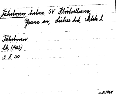 Bild på arkivkortet för arkivposten Fäholmen