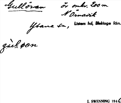 Bild på arkivkortet för arkivposten Gullören