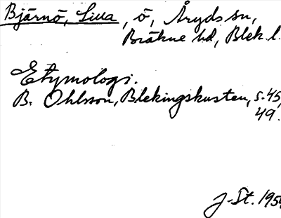 Bild på arkivkortet för arkivposten Bjärnö, Lilla