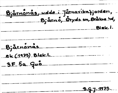 Bild på arkivkortet för arkivposten Bjärnönäs