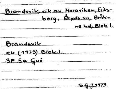 Bild på arkivkortet för arkivposten Brandsvik