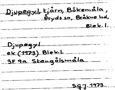Bild på arkivkortet för arkivposten Djupegyl