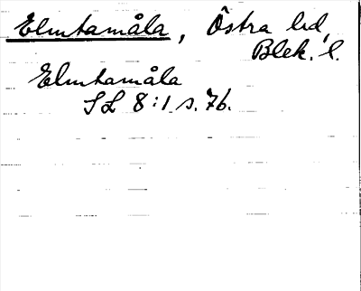 Bild på arkivkortet för arkivposten Elmtamåla