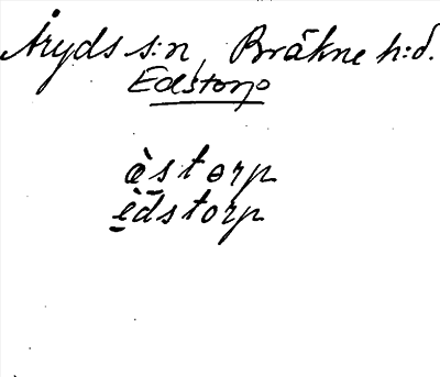 Bild på arkivkortet för arkivposten Edstorp