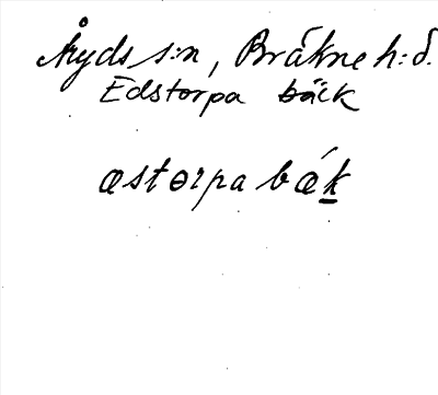 Bild på arkivkortet för arkivposten Edstorpa bäck