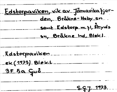 Bild på arkivkortet för arkivposten Edstorpaviken