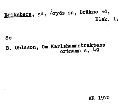 Bild på arkivkortet för arkivposten Eriksberg