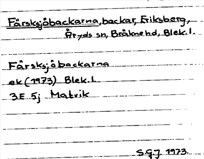 Bild på arkivkortet för arkivposten Färsksjöbackarna