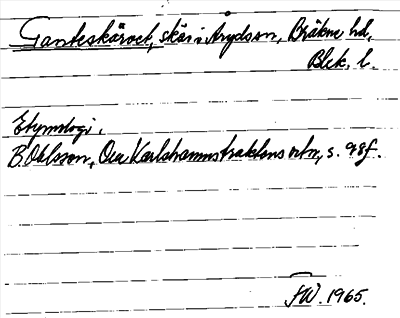 Bild på arkivkortet för arkivposten Ganteskärvet