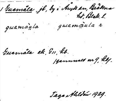 Bild på arkivkortet för arkivposten Guemåla