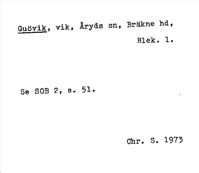 Bild på arkivkortet för arkivposten Guövik