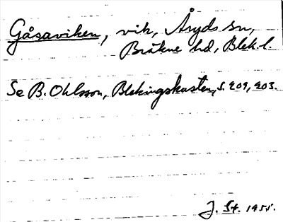 Bild på arkivkortet för arkivposten Gåsaviken
