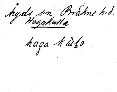 Bild på arkivkortet för arkivposten Hagakulla