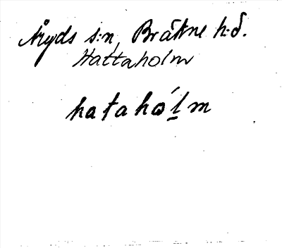 Bild på arkivkortet för arkivposten Hattaholm
