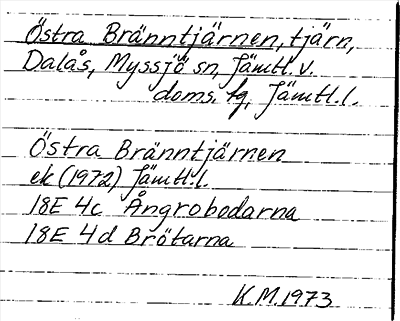 Bild på arkivkortet för arkivposten Östra Bränntjärnen