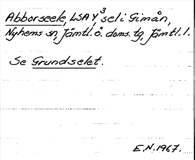 Bild på arkivkortet för arkivposten Abborseele, se Grundselet
