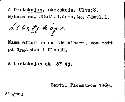 Bild på arkivkortet för arkivposten Albertskojan