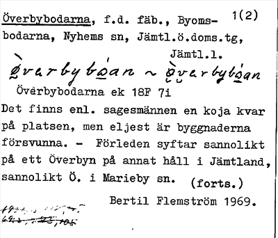 Bild på arkivkortet för arkivposten Överbybodarna