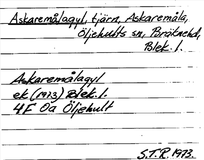 Bild på arkivkortet för arkivposten Askaremålagyl