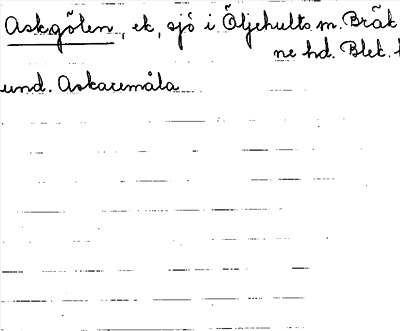 Bild på arkivkortet för arkivposten Askgölen