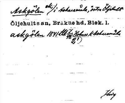 Bild på arkivkortet för arkivposten Askgölen