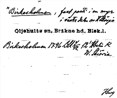 Bild på arkivkortet för arkivposten *Birkesholmen