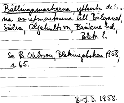 Bild på arkivkortet för arkivposten Bällingamarkerna