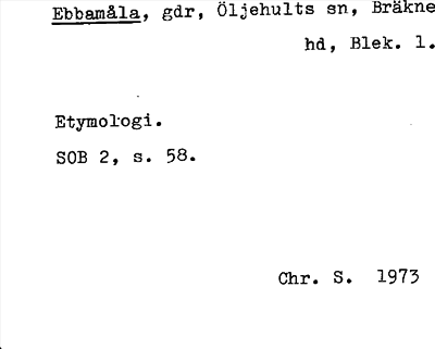 Bild på arkivkortet för arkivposten Ebbamåla