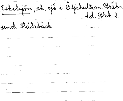 Bild på arkivkortet för arkivposten Eskelsjön