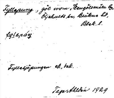 Bild på arkivkortet för arkivposten Fyllepung