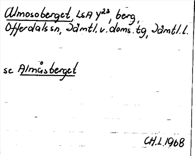 Bild på arkivkortet för arkivposten Almosoberget, se Almåsberget