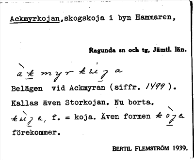 Bild på arkivkortet för arkivposten Ackmyrkojan