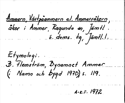 Bild på arkivkortet för arkivposten Ammern, Västpåammern el. Ammersåkern