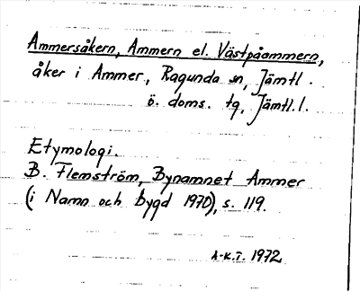 Bild på arkivkortet för arkivposten Ammersåkern, Ammern el. Västpåammern