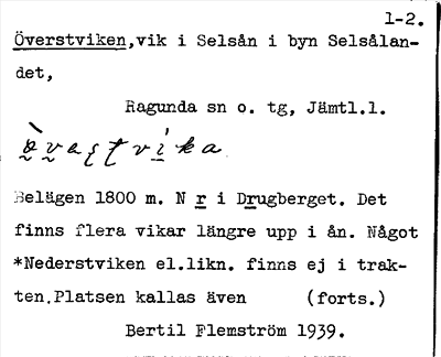 Bild på arkivkortet för arkivposten Överstviken