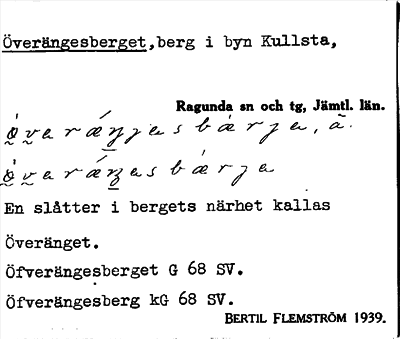Bild på arkivkortet för arkivposten Överängesberget